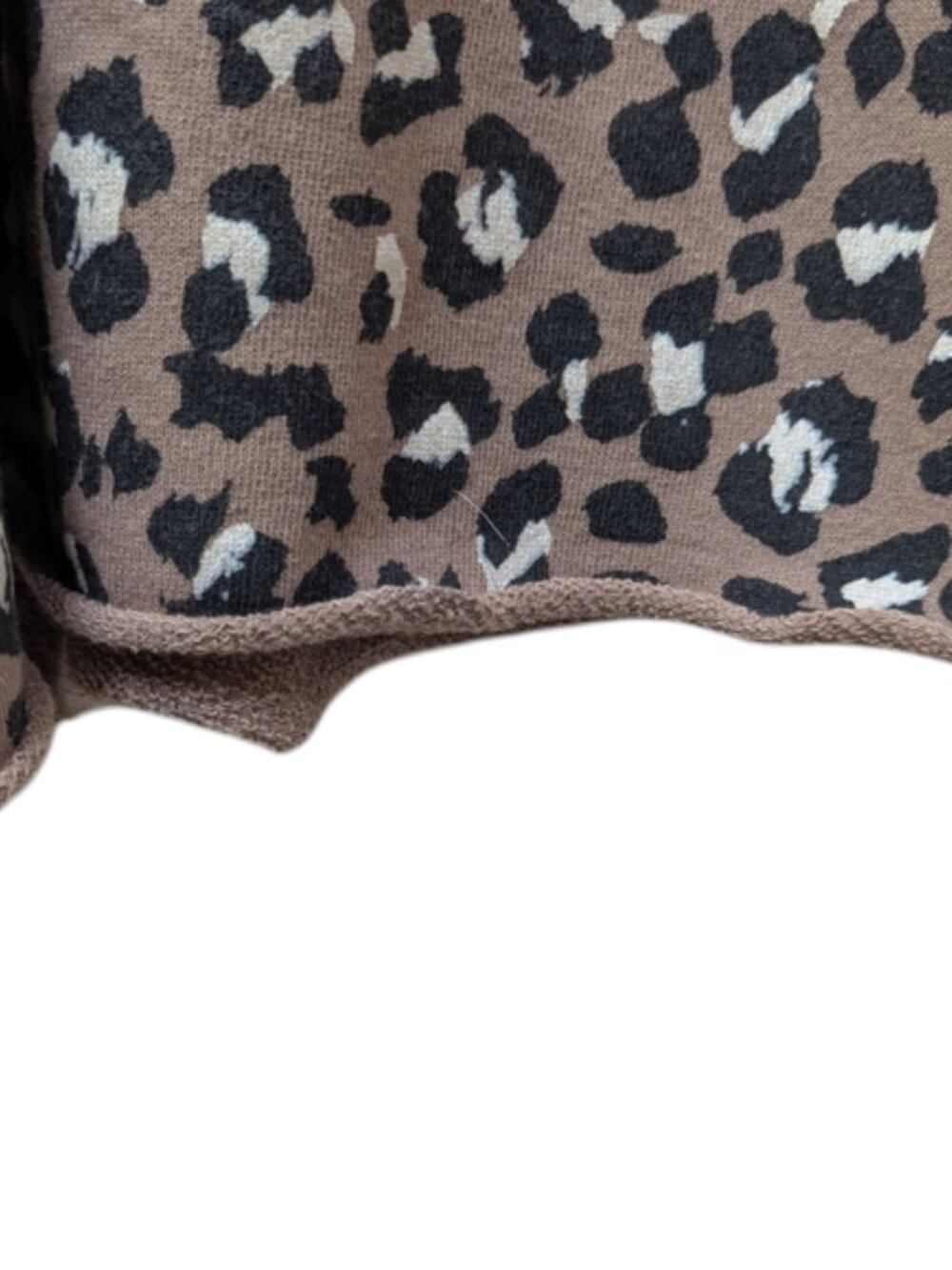 Rails Reeves Mountain Leopard Animal Print Raw Hem Sweatshirt (S) - Picture 6 of 10